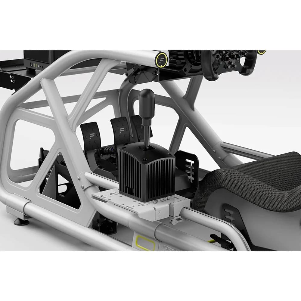 FANATEC GT Cockpit Shifter Mount White, Left Side, Extruded Aluminum Tubular Arm with Triple T-Slots, Left-Side Shifter/Handbrake Mount, Includes Tube, Clamps, Plates, T-Nuts thumbnail 3
