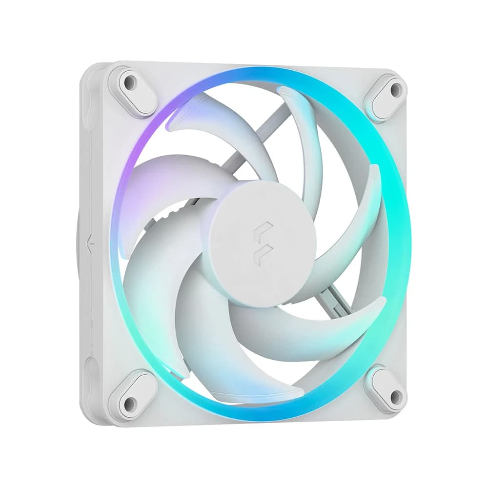 Fractal Design Momentum 12 RGB Fan White, 120mm PWM Fan, 2200RPM Fan Speed, 62.44 CFM Airflow, ARGB Gen 2 Lighting, 28.03 dBA Noise Level