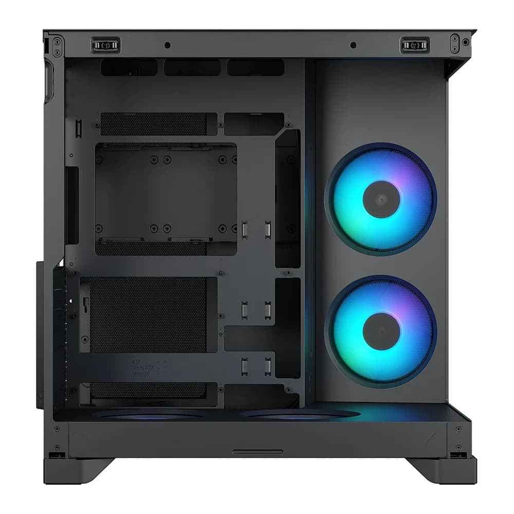 Fractal Pop 2 Vision RGB PC Case Black, Tempered Glass, 4x Aspect 12X Reverse RGB Pre Installed Fans, Up To 8x 120mm Fans, Up To 360mm Radiator, Dual Chamber Design thumbnail 2