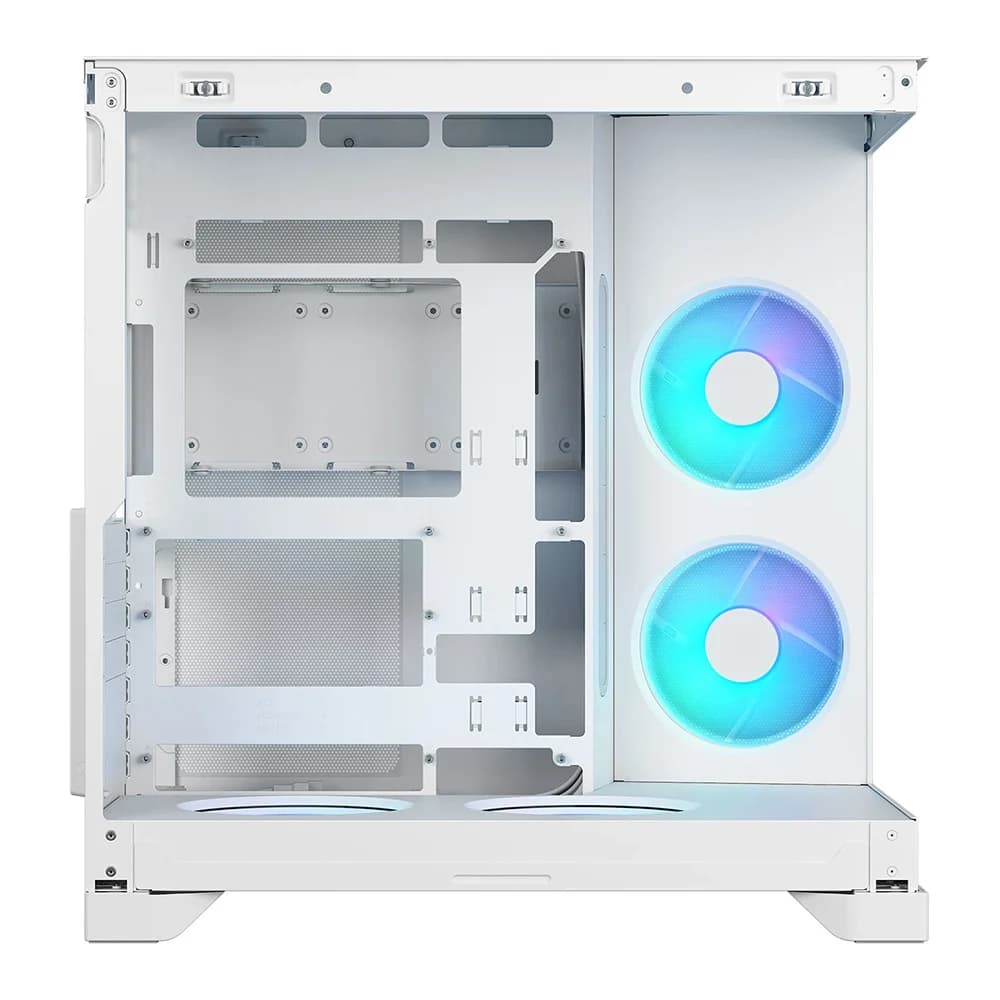 Fractal Pop 2 Vision RGB PC Case White, Tempered Glass, 4x Aspect 12X Reverse RGB Pre Installed Fans, Up To 8x 120mm Fans, Up To 360mm Radiator, Dual Chamber Design thumbnail 2