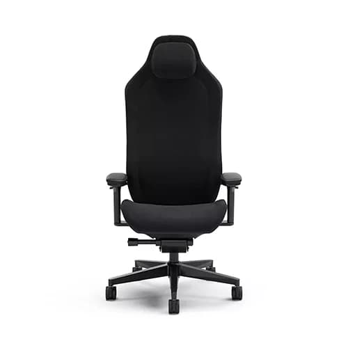 Fractal Refine Alcantara Dark Gaming Chair, Headrest Height Adjustment, Lumbar Support, Five Caster Wheels, Armrests, Woven Non-Organic Fabric Cover