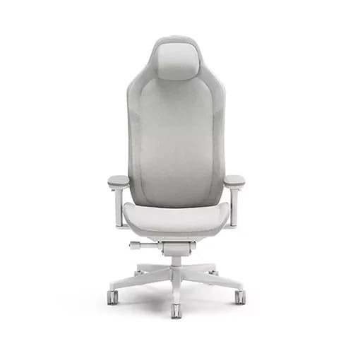 Fractal Refine Fabric Light Gaming Chair, Headrest Height Adjustment, Lumbar Support, Five Caster Wheels, Armrests, Woven Non-Organic Fabric Cover