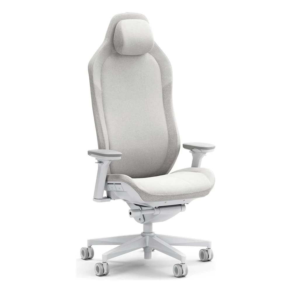 Fractal Refine 2 Fabric Light Gaming Chair Grey, Adjustable Lumbar Support, 4D Armrests, Magnetic Headrest Pillow, Breathable Fabric, Reclining Backrest, Height Adjustable Seat thumbnail 2