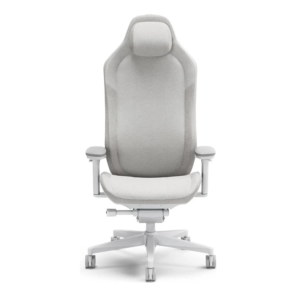 Fractal Refine 2 Fabric Light Gaming Chair Grey, Adjustable Lumbar Support, 4D Armrests, Magnetic Headrest Pillow, Breathable Fabric, Reclining Backrest, Height Adjustable Seat