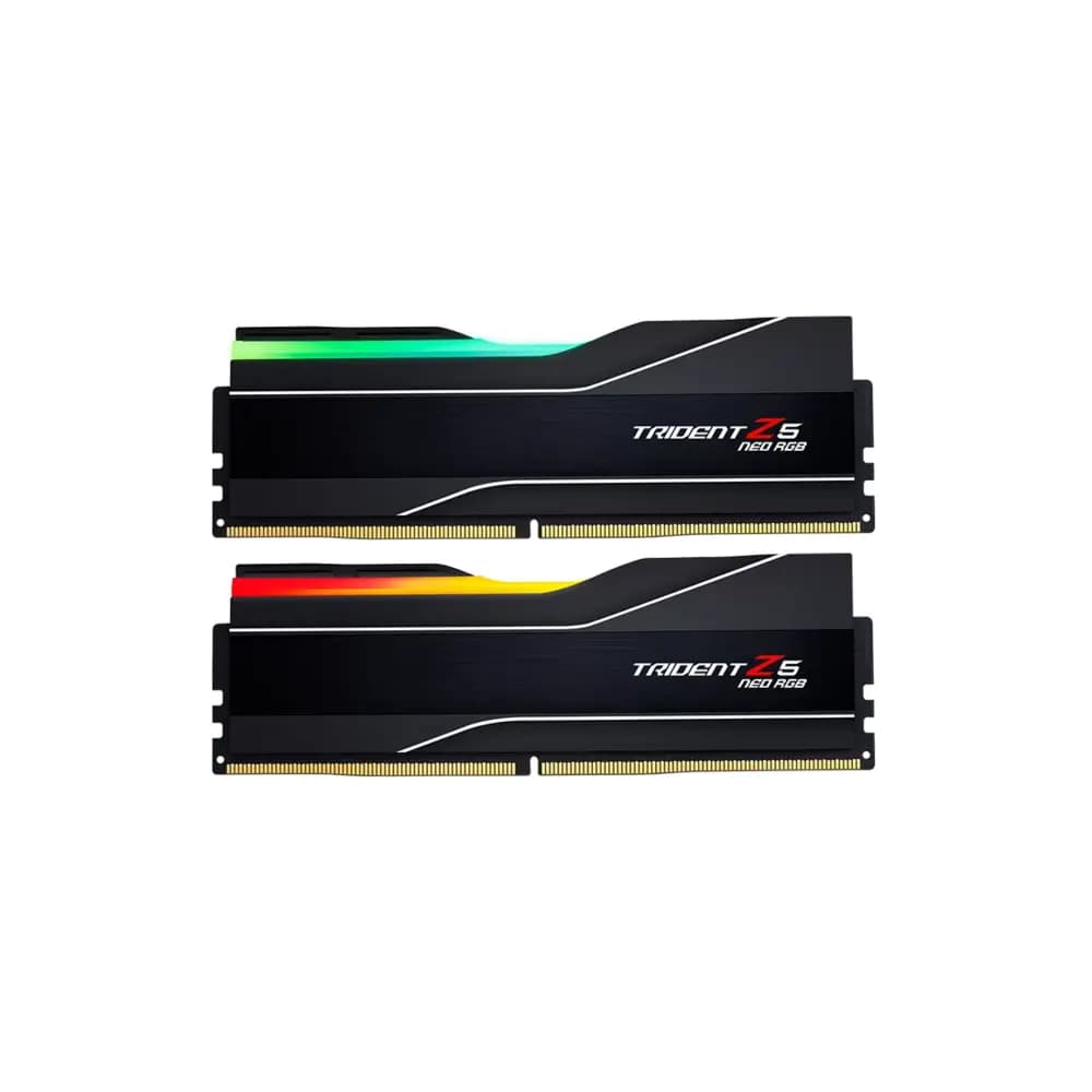 G.Skill Trident Z5 Neo RGB DDR5-6000 64GB (2x32GB) AMD Memory Black, AMD EXPO, Dual Channel Kit, 6000 MT/s | F5-6000J2836G32GX2-TZ5NR