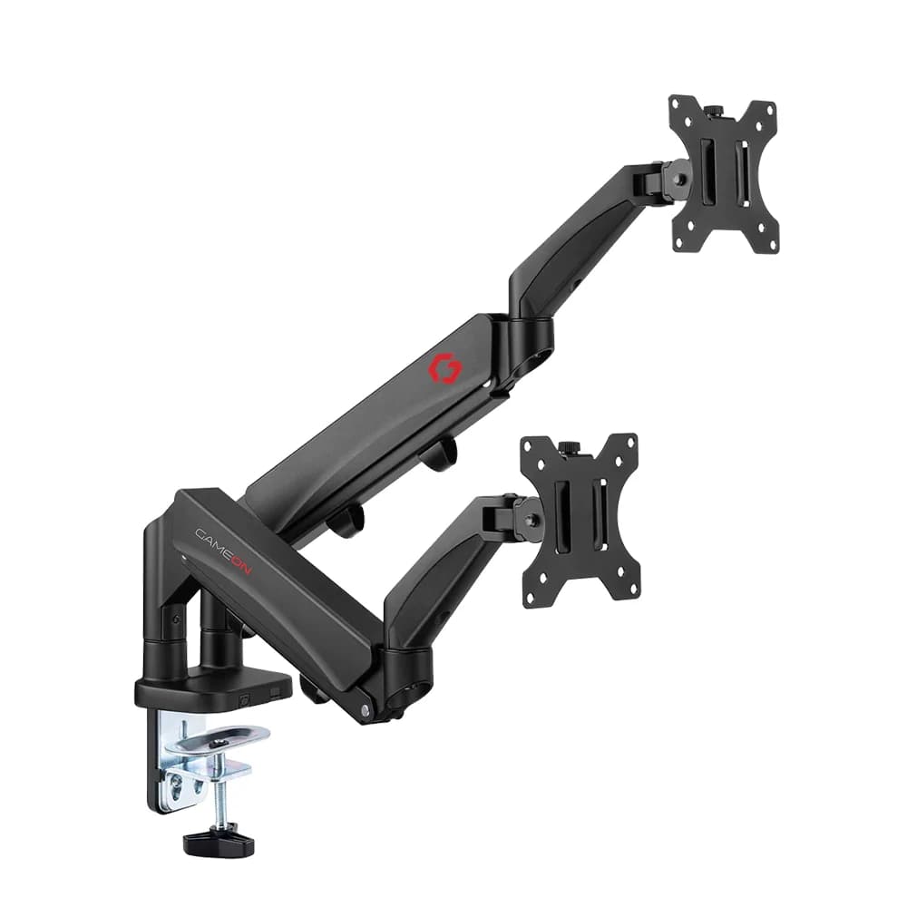 GAMEON GO-5350 Dual Monitor Arm, Stand And Mount For Gaming And Office Use, 17" - 32", Each Arm Up To 9 KG