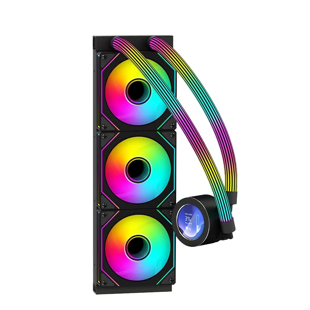 GAMEON KRAKEN 360 Liquid CPU Cooler, Temperature Display, 360mm With ARGB Tube thumbnail 2