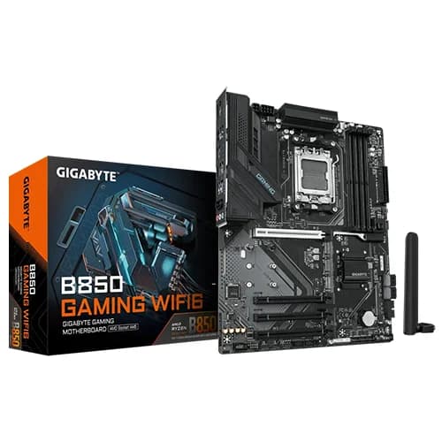 GIGABYTE B850 GAMING WIFI6 Motherboard, AMD B850 Chipset, 4x DDR5 DIMM, 256GB, 1x PCI Express x16 slot, ATX Form Factor