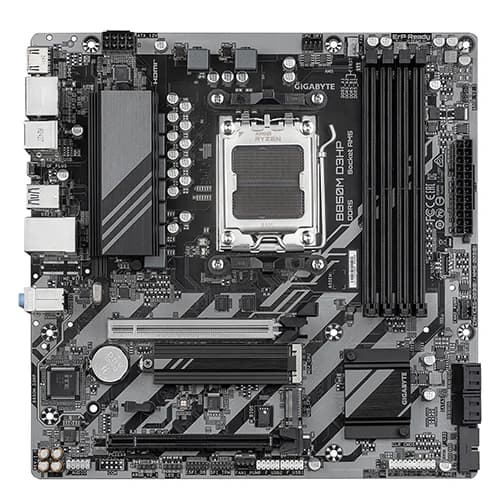 GIGABYTE B850M D3HP Motherboard, AMD B850 Chipset, 256GB Memory, 4x DDR5 DIMM, 1x PCI Express x16 slot, ATX Form Factor thumbnail 3