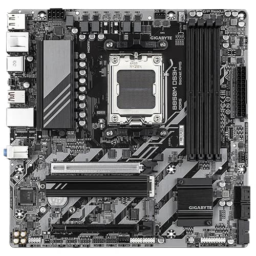 GIGABYTE B850M DS3H Motherboard, AMD B850 Chipset, 256 GB, 4x DDR5 DIMM, 1x PCI Express x16 slot, Micro ATX Form Factor thumbnail 3