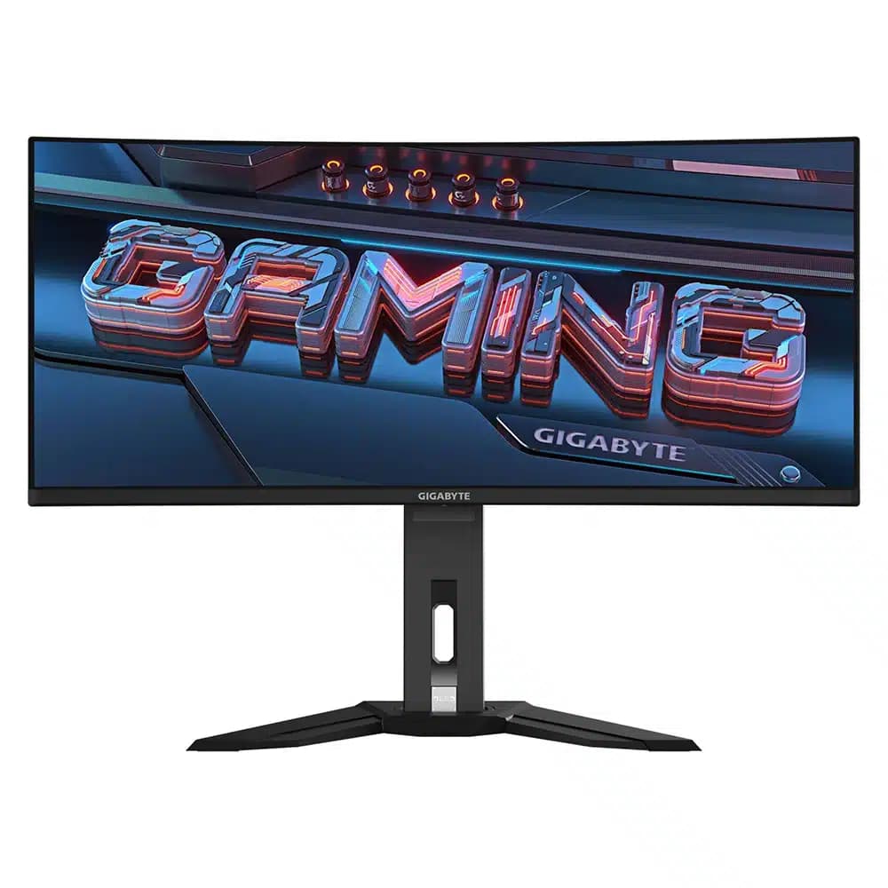 Gigabyte MO34WQC2 Gaming Monitor, 34" 2K WQHD OLED Display, 240Hz Refresh Rate, 0.03ms (GtG) Response Time, 1800R Curvature
