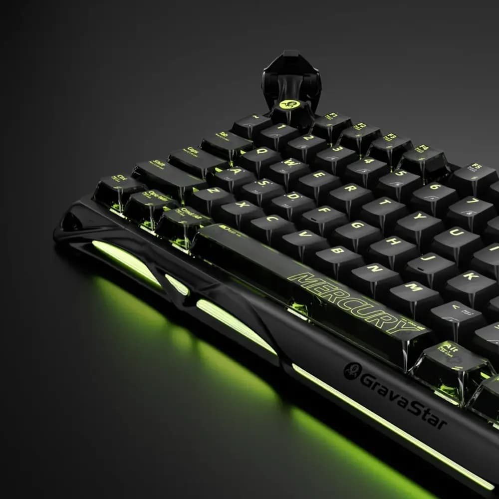 GravaStar Mercury K98 Pro Phantom Black 98% Mechanical Gaming Keyboard with UFO Switches, Dual 8K Polling & 8000mAh Battery thumbnail 3