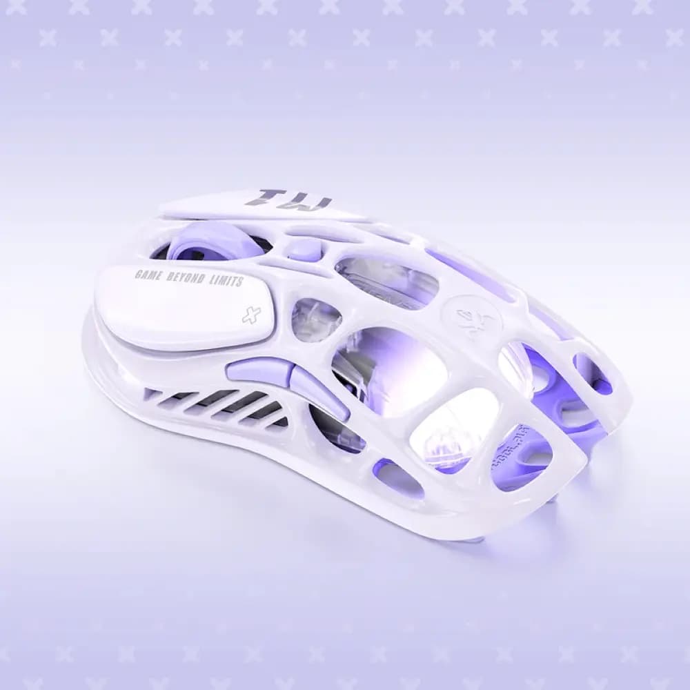 GravaStar Mercury M1 Pro Special Edition Lavender Purple Wireless Gaming Mouse with PAW3395 Sensor, 26,000 DPI & 4KHz Polling thumbnail 4