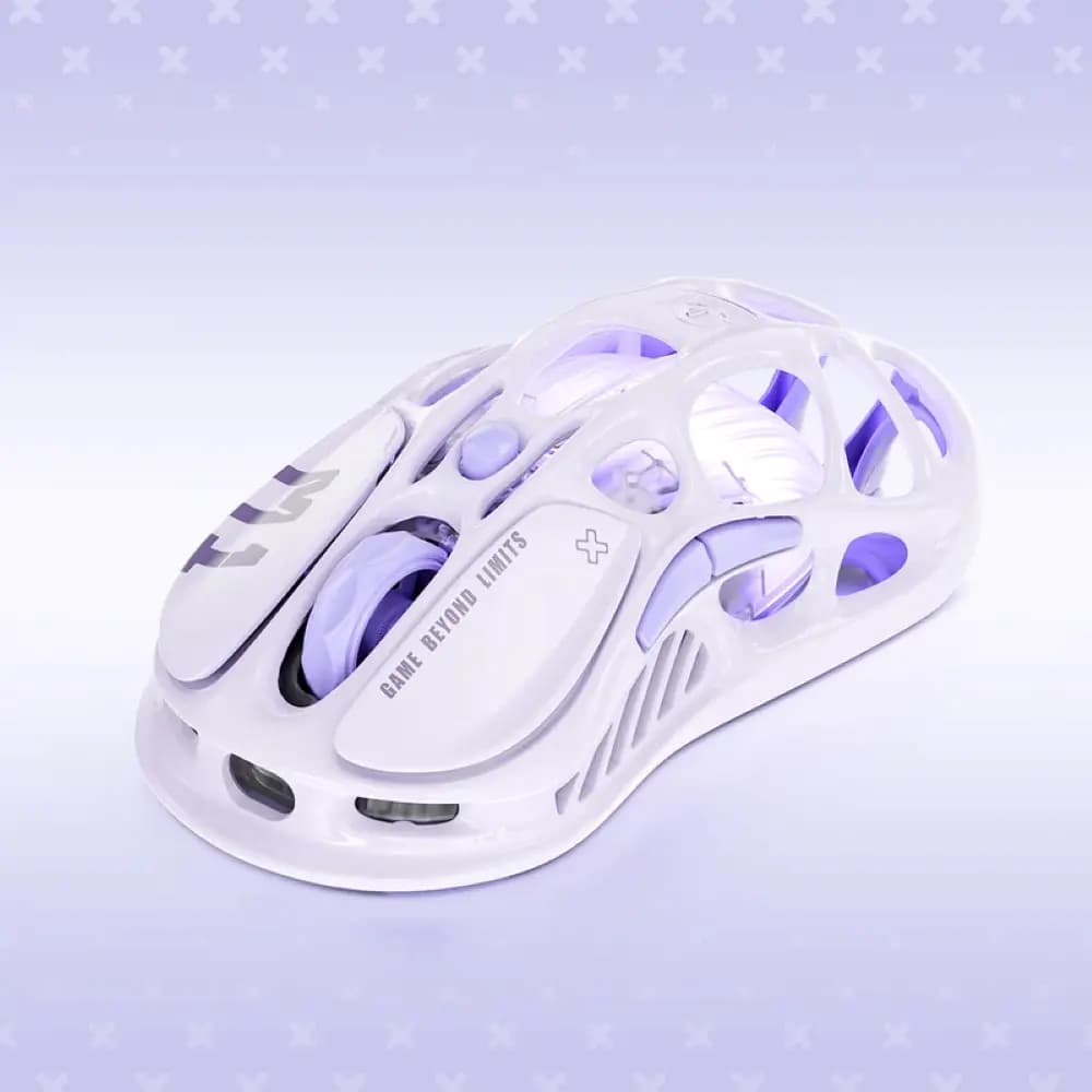GravaStar Mercury M1 Pro Special Edition Lavender Purple Wireless Gaming Mouse with PAW3395 Sensor, 26,000 DPI & 4KHz Polling thumbnail 3