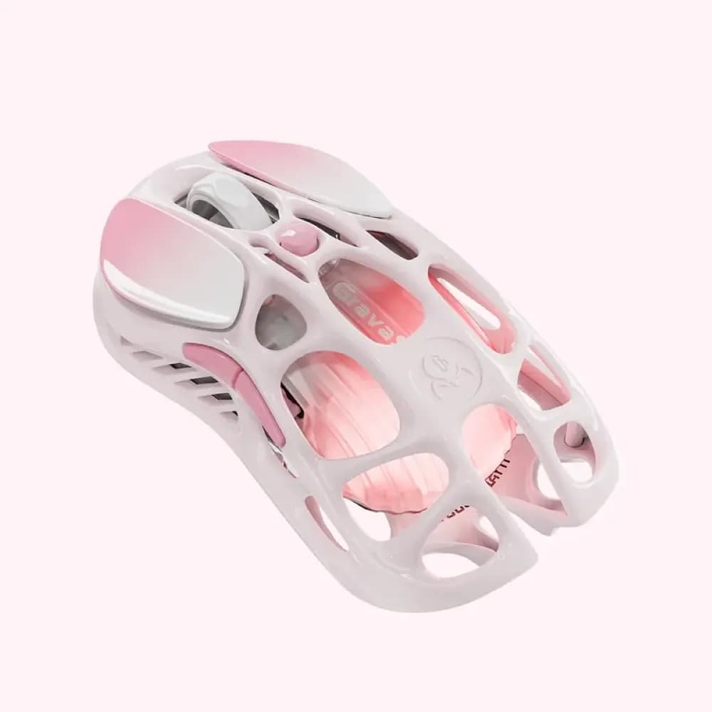 GravaStar Mercury M1 Pro Special Edition Sakura Pink Wireless Gaming Mouse with PAW3395 Sensor, 26,000 DPI & 4KHz Polling thumbnail 3