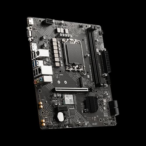 MSI Pro H610M-G Wifi DDR4 M-ATX Motherboard, LGA 1700 Socket, Intel H610 Chipset, Dual Memory Channel, 64GB Max Memory, Intel Wi-Fi 5, Bluetooth 4.2 thumbnail 3
