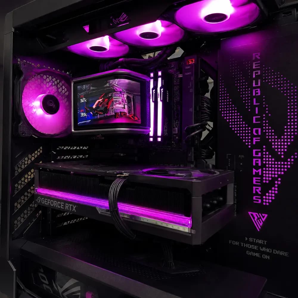 Hyperion High-End Gaming PC Powered by Mindtech, AMD Ryzen 9 9950X3D 16-Core CPU, ASUS ROG RTX 5090 32GB Graphics Card, 64GB DDR5 RAM, 2TB PCIe 5.0 thumbnail 3