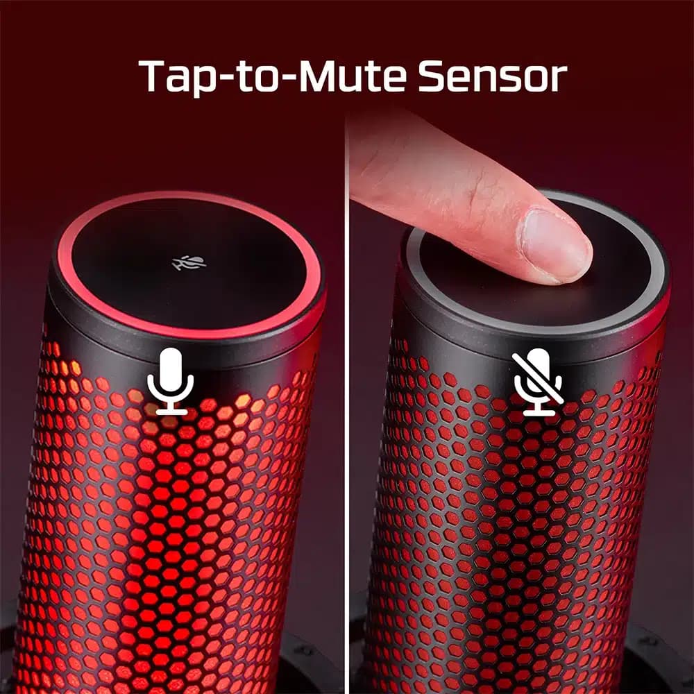 Hyperx QuadCast 2 USB Microphone, Hi-Res Studio-Quality Recording, Tap-To-Mute Sensor, Mic Status LED Indicator thumbnail 4