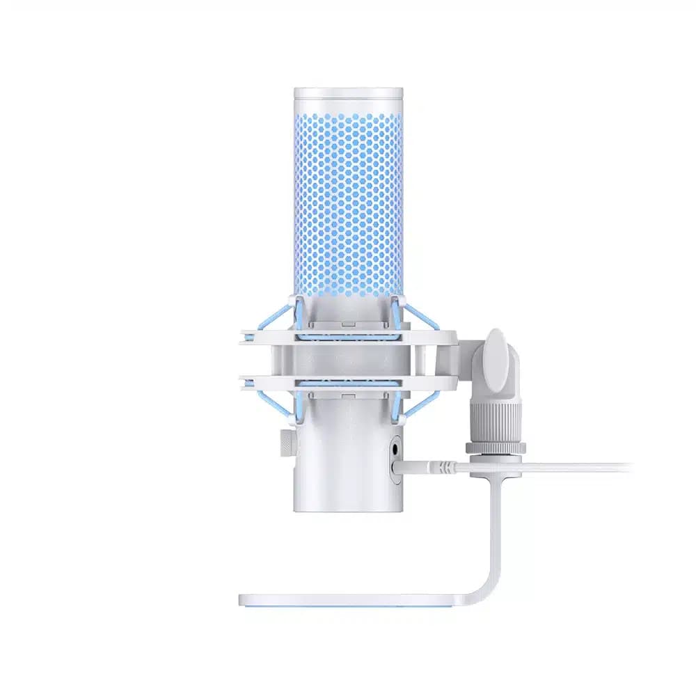 HyperX QuadCast 2 USB Microphone Frost, Hi-Res Studio-Quality Recording, Tap-To-Mute Sensor, Mic Status LED Indicator
