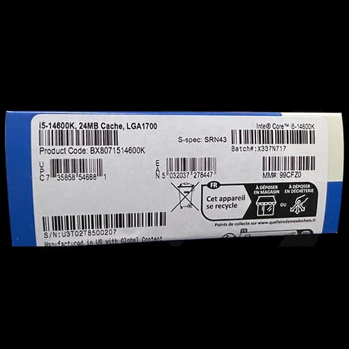 Intel Core i5 14600K Desktop  processor, 14 Cores, LGA 1700, 5.3GHz Max Turbo Frequency,  24 MB Intel Smart Cache, 125 W Processor Base Power and 192 GB Max Memory thumbnail 4