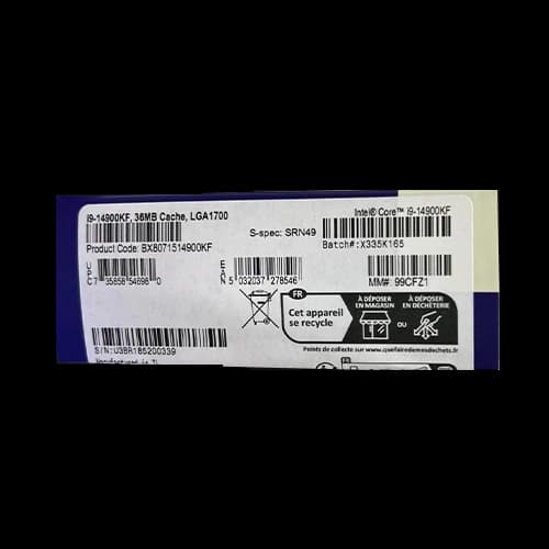 Intel Core i9 14900KF Desktop Processor, LGA 1700, 36M Cache, up to 6.00 GHz, 24 Cores, 32 Threads,  6 GHz Max Turbo Frequency, 32 MB L2 Cache, 5.0 and 4.0 PCI Express thumbnail 2