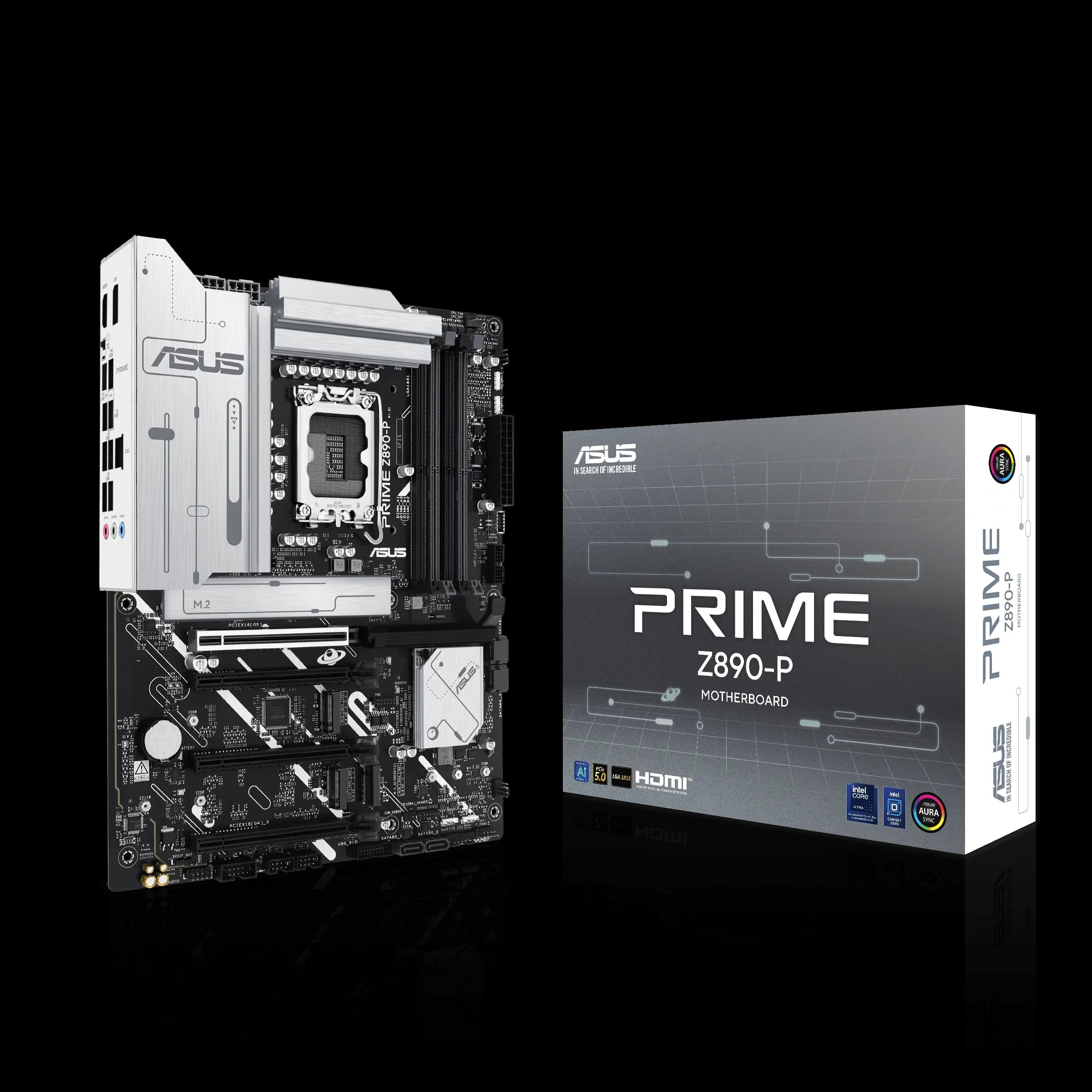 ASUS Prime Z890-P LGA 1851 ATX Motherboard, Intel Z890 Chipset, 4x DDR5 DIMM Slots, Up to 192GB Max Memory, 1 x PCIe 5.0 x16 Slot, 4 x M.2 slots, 4 x SATA 6Gb/s ports | 90MB1I50-M0EAY0