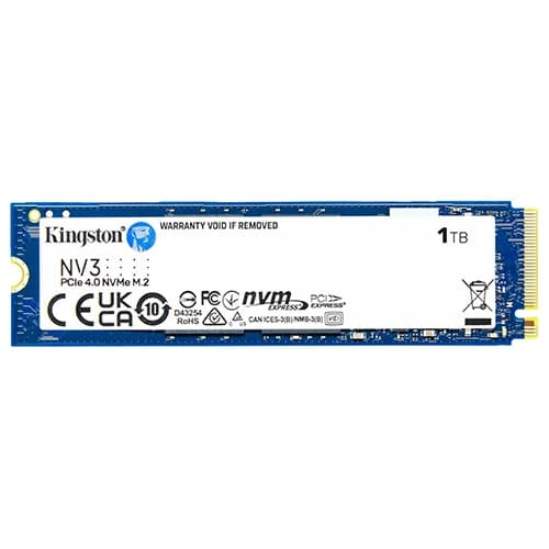 Kingston NV3 1TB NVMe PCIe Gen 4.0 SSD, 320TBW, PCIe 4.0, M.2 2280 Form Factor