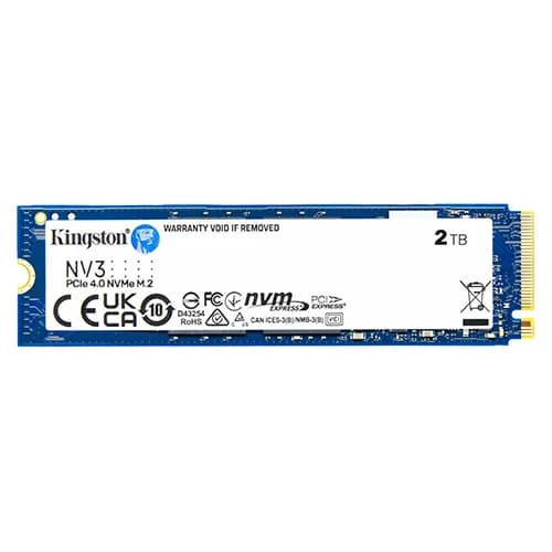 Kingston NV3 2TB NVMe PCIe Gen 4.0 SSD, 640TBW, PCIe 4.0, M.2 2280 Form Factor