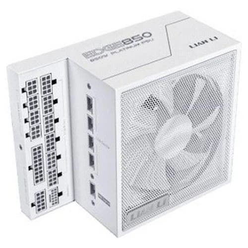 LIAN LI EDGE850 80 PLUS Platinum Power Supply White, Fully modular, 850W, 849.6W COMBINED +12V, 10-5A 50-60Hz Freq, ATX 3.1 Form Factor