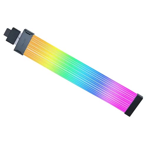 LIAN LI STRIMER WIRELESS 16-12 Extension Cable Black, 12 LIGHT GUIDES, 174 LEDs, SILICONE/TPE, 340mm Cable