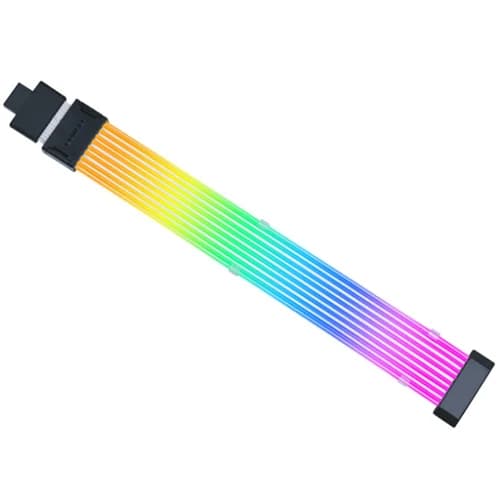 LIAN LI STRIMER WIRELESS 16-8 Extension Cable Black, 8 LIGHT GUIDES, 116 LEDs, SILICONE/TPE, 340mm Cable