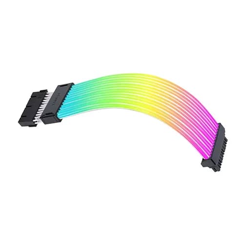 LIAN LI STRIMER WIRELESS 24P Extension Cable Black, 12 LIGHT GUIDES, 132 LEDs, SILICONE/TPE, 260mm Cable thumbnail 2