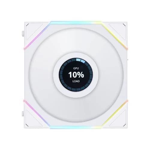 Lian Li UNI FAN TL-LCD 120 Single White, ARGB PWM, LCD Screen, 120mm TBC RPM, NO Controller 28mm Thickness