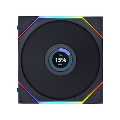 Lian Li UNI FAN TL-LCD 120 Triple Black, ARGB PWM, LCD Screen, 120mm TBC RPM, NO Controller 28mm Thickness thumbnail 2