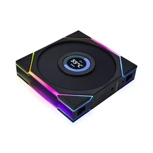 Lian Li UNI FAN TL-LCD 120 Triple Black, ARGB PWM, LCD Screen, 120mm TBC RPM, NO Controller 28mm Thickness thumbnail 4