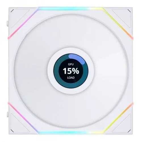 Lian Li UNI FAN TL-LCD 140 Single White, ARGB PWM, LCD Screen, 120mm TBC RPM, NO Controller 28mm Thickness thumbnail 2