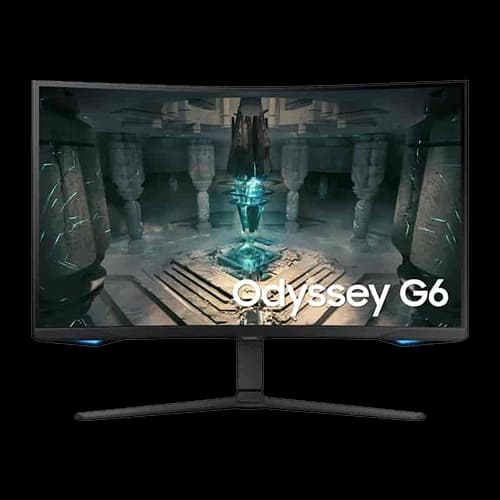 Samsung Odyssey G6 LS32BG650EUXXU 32 Inches Curved Smart Gaming Monitor, QHD 2560x1440, 240Hz, 1ms, Speakers, HDMI 2.1