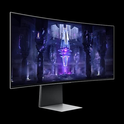 Samsung Odyssey OLED G8 G850S 34 Inches Smart Curved Gaming Monitor LS34BG850, 175Hz Refresh Rate, 0.1ms Response Time, 1Bn Colors, AMD FreeSync Premium, Micro HDMI, Mini DP, USB-C & Speakers thumbnail 3