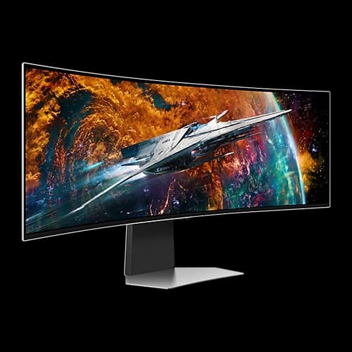 SAMSUNG Odyssey OLED G9 G95SC 49 Inches Curved Gaming Monitor LS49CG95, 240 Hz, Resolution 5,120 x 1,440, 0.03ms Response Time, AMD Free Sync Premium Pro, HDR10+, 5W* 2 Speakers, DP/ HDMI 2.1/USB Hub thumbnail 3