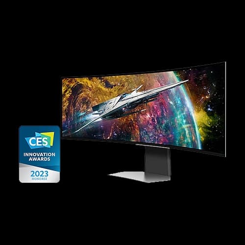 SAMSUNG Odyssey OLED G9 G95SC 49 Inches Curved Gaming Monitor LS49CG95, 240 Hz, Resolution 5,120 x 1,440, 0.03ms Response Time, AMD Free Sync Premium Pro, HDR10+, 5W* 2 Speakers, DP/ HDMI 2.1/USB Hub