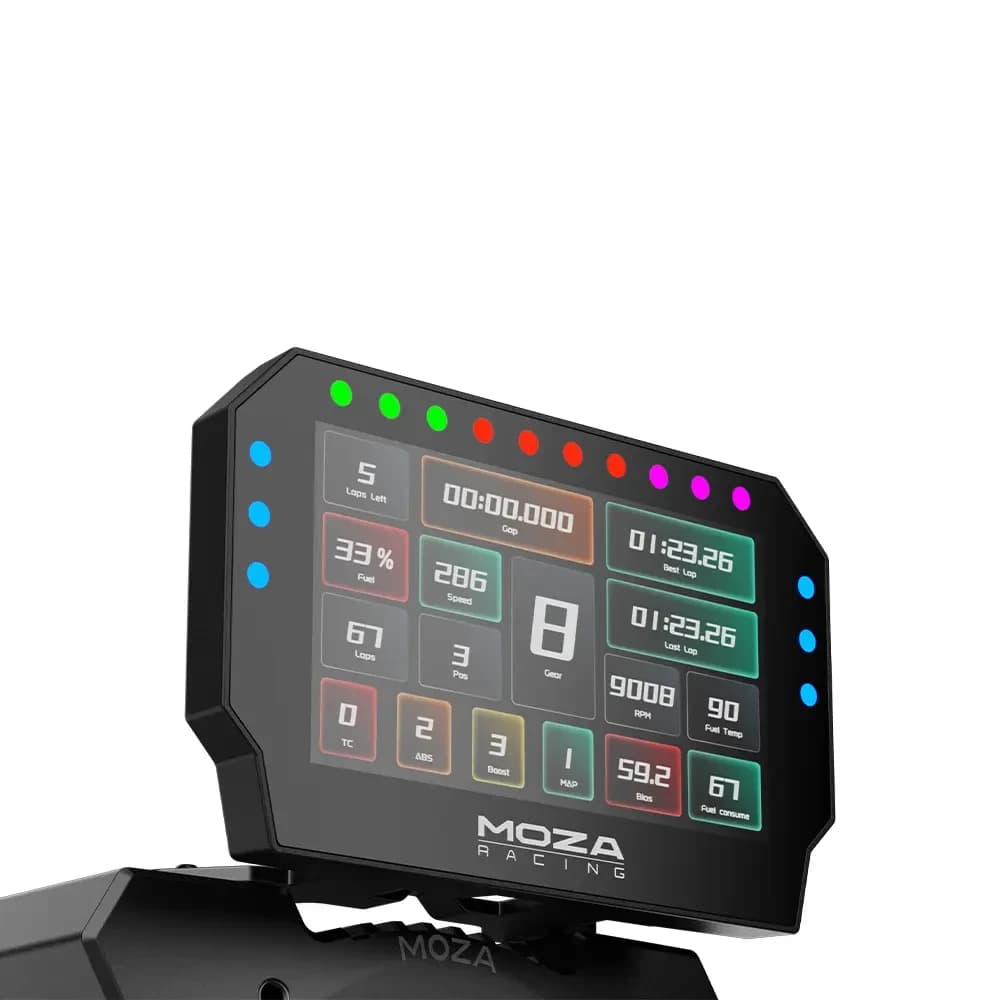 MOZA CM2 HD Racing Dash Display, 5" Touch Display, 1280 x 720 Resolution, Fully Customizable UI, Aluminum Alloy Case Material, 16.7m Color Options thumbnail 2