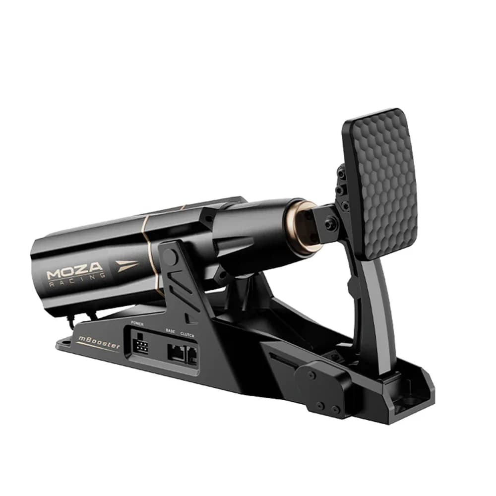 MOZA mBooster Active Pedal, Realistic Dynamic Feedback, 21-bit High-resolution Magnetic Encoder, Sensor Fusion Algorithm, High Torque Density Motor, Advanced Drive System