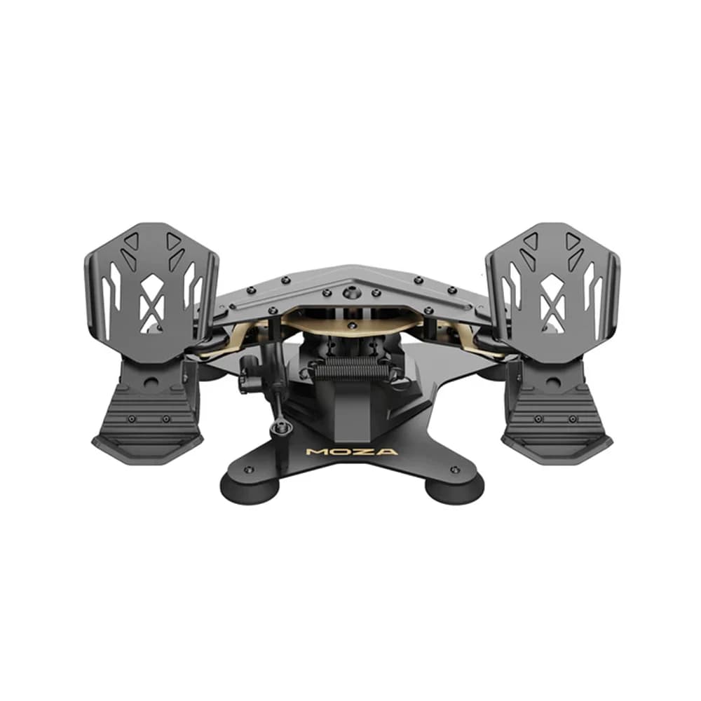 MOZA MRP Rudder Pedals, Full Metal Construction, High-Resolution Sensors, Adjustable Pedal Angle, Customizable Centering Force thumbnail 2