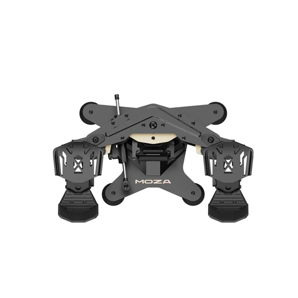 MOZA MRP Rudder Pedals, Full Metal Construction, High-Resolution Sensors, Adjustable Pedal Angle, Customizable Centering Force