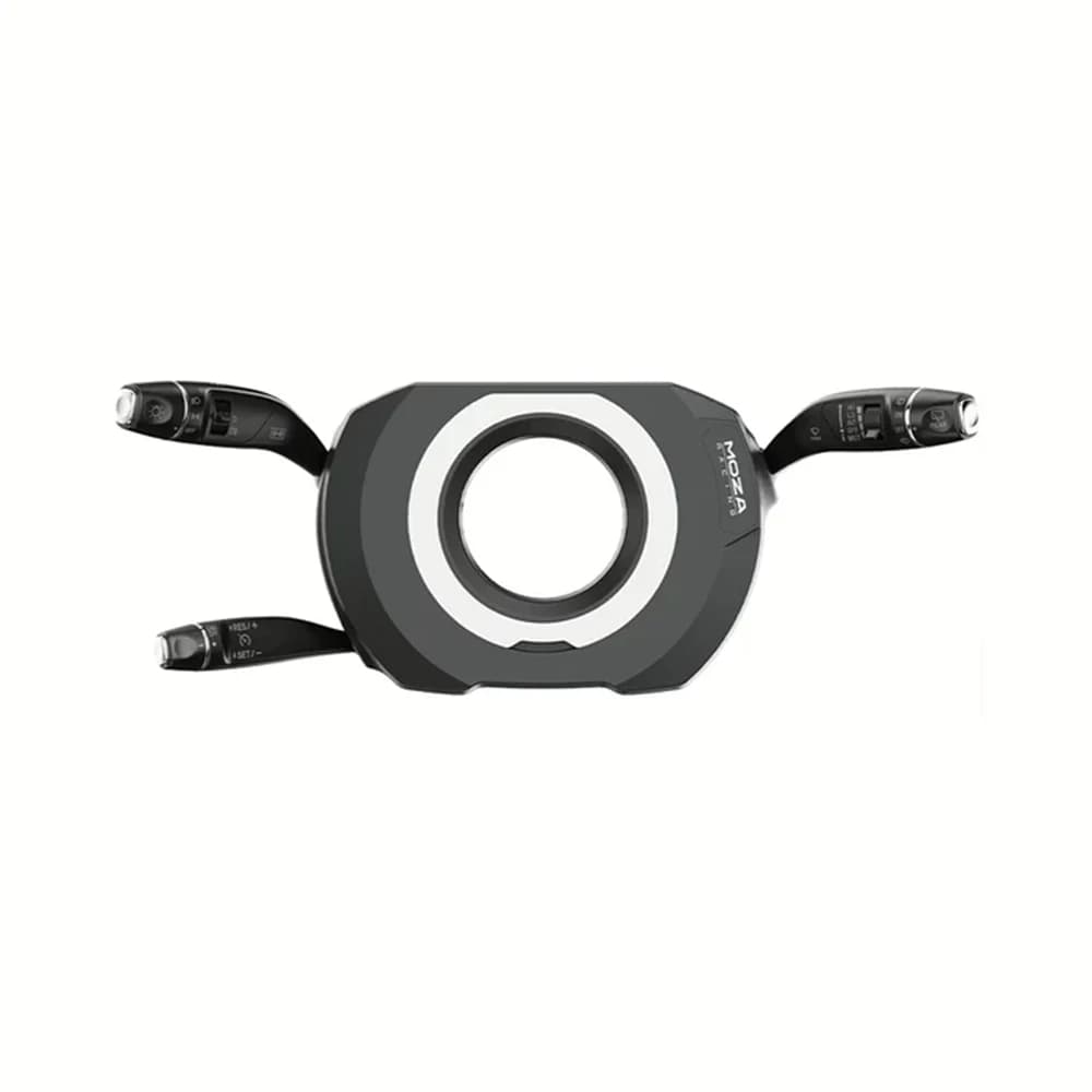 MOZA Multi-Function Stalks, 28 Programmable Switches, Auto-Cancelling Turn Signals, Universal Wheelbase Compatibility, Authentic Car-Grade Design