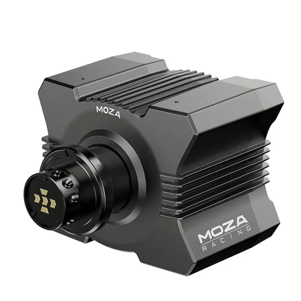MOZA R5 Bundle Gaming Wheel & Pedals Black, 5.5 Nm of Torque from Direct Drive Power, Aeroplane Grade Aluminum / Hand-made Stitch Leather / High-Strength Steel, Adjustable Spacing and Height thumbnail 3