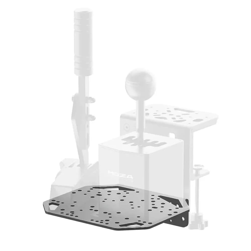 MOZA Universal Mounting Plate, 84mm & 122mm Adjustable Height, HBP Handbrake Mount, 40mm Aluminum Profile Mounting, High-Strength Steel Construction