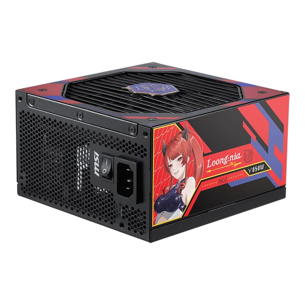 MSI A850GLS MLG EDITION Power Supply, 80 PLUS Gold, full modular, 850W, Fluid Dynamic Bearing thumbnail 2