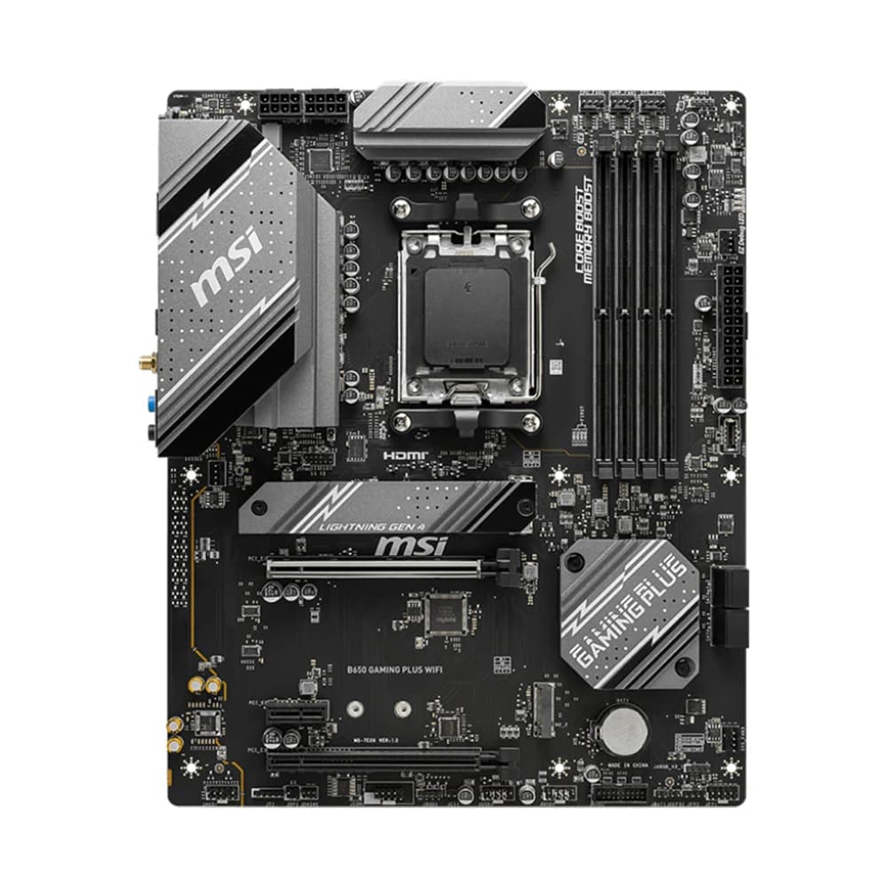 MSI B650 GAMING PLUS WIFI Motherboard, AMD B650 Chipset, Wi-Fi 6E, 256GB 4x DDR5, 2x PCI-E x16 slot, ATX Form Factor thumbnail 2