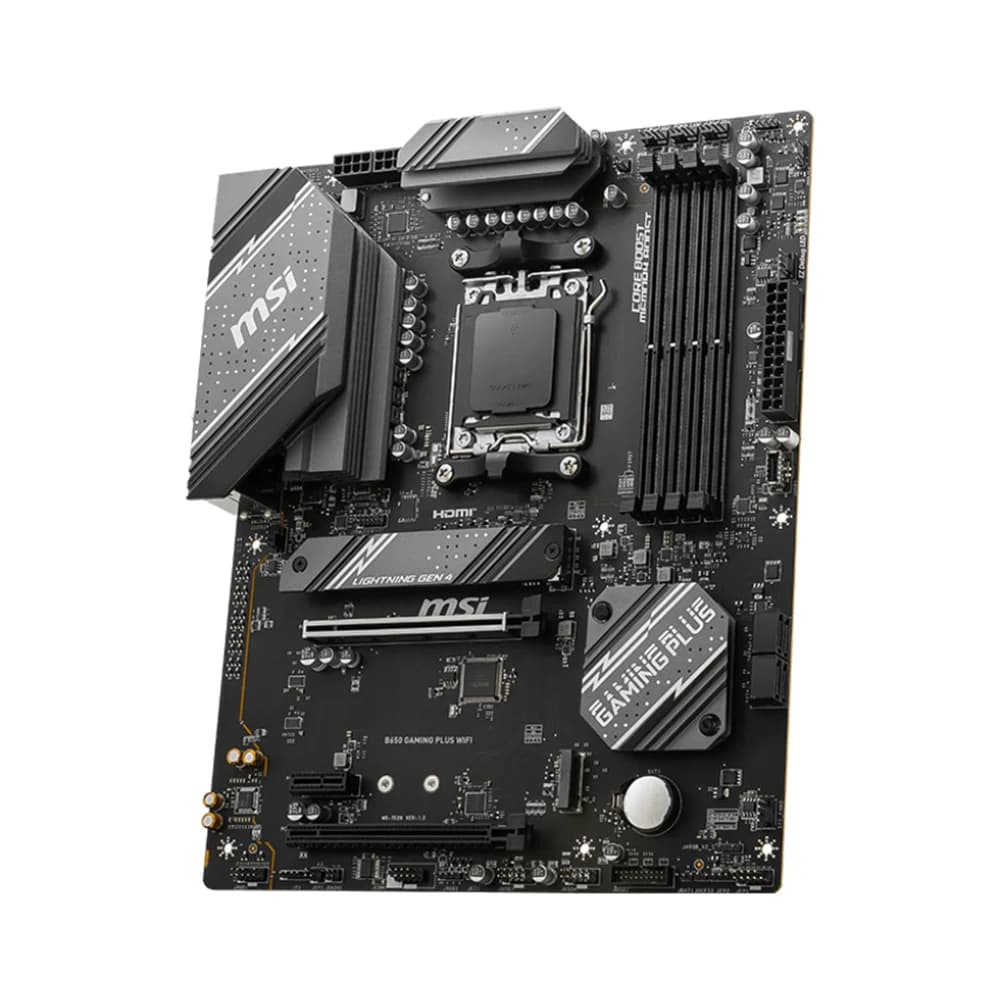 MSI B650 GAMING PLUS WIFI Motherboard, AMD B650 Chipset, Wi-Fi 6E, 256GB 4x DDR5, 2x PCI-E x16 slot, ATX Form Factor thumbnail 3